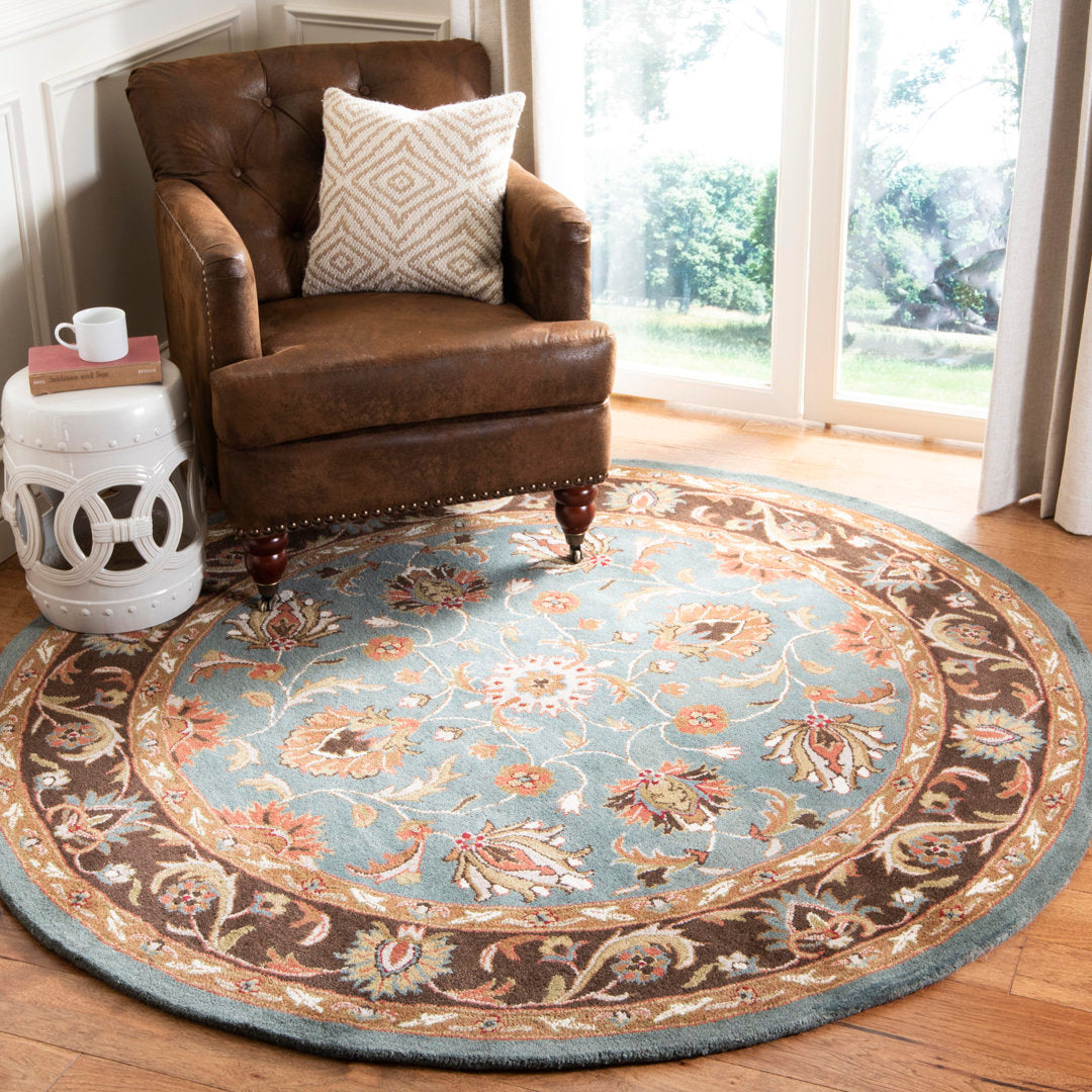 Cranmore Hand Tufted Wool Traditional Rug Charlton Home® Rug Size: Round 3'6"