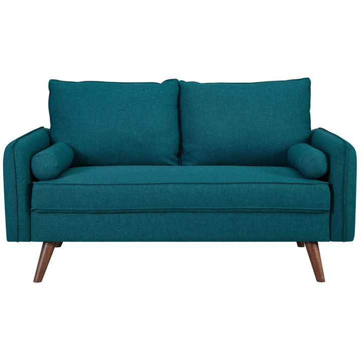 Modway Revive Upholstered Fabric Loveseat Modway Upholstery Color: Teal Plainweave