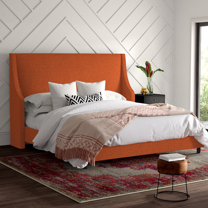 Bernadine Upholstered Low Profile Standard Bed Mercury Row® Color: Classic Linen Linen Size: Twin