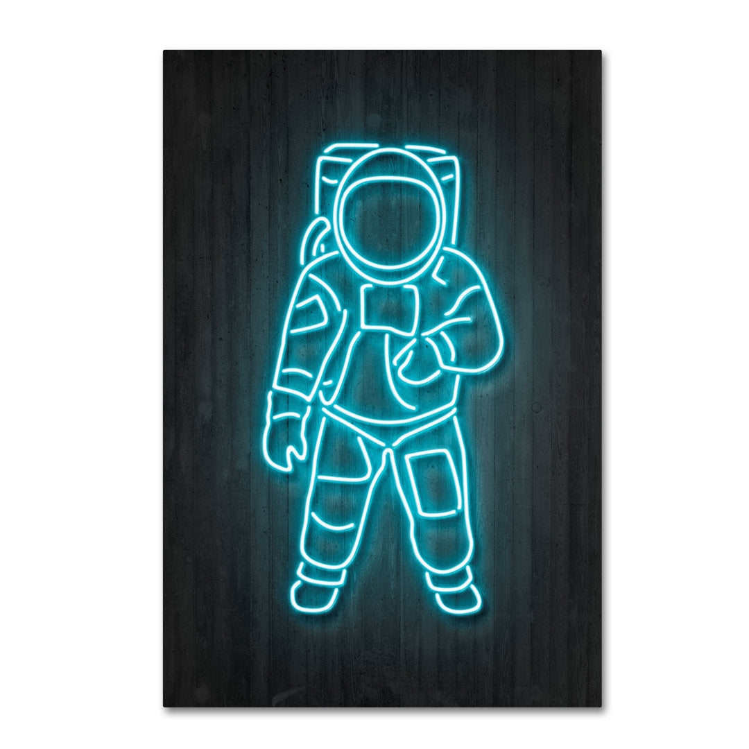 Astronaut' Graphic Art Print on Wrapped Canvas Trademark Fine Art Size: 47" H x 30" W