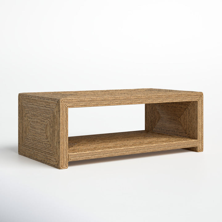 Evana Open Storage Woven Coffee Table Birch Lane™