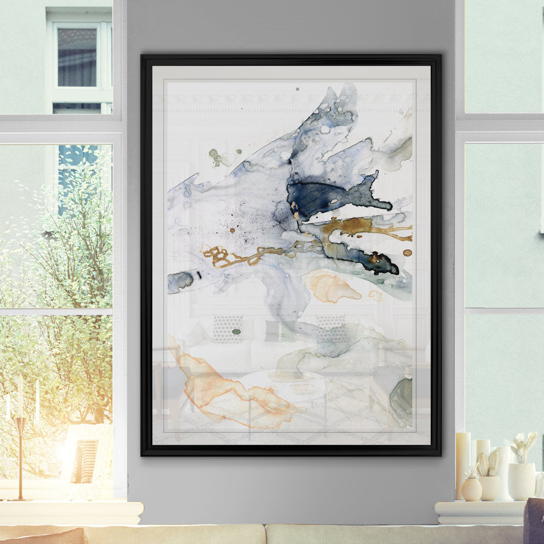 Organic Interlace II - Painting Print on Canvas Etta Avenue™ Size: 30.5" H x 42.5" W x 1.5" D Format: Black Framed