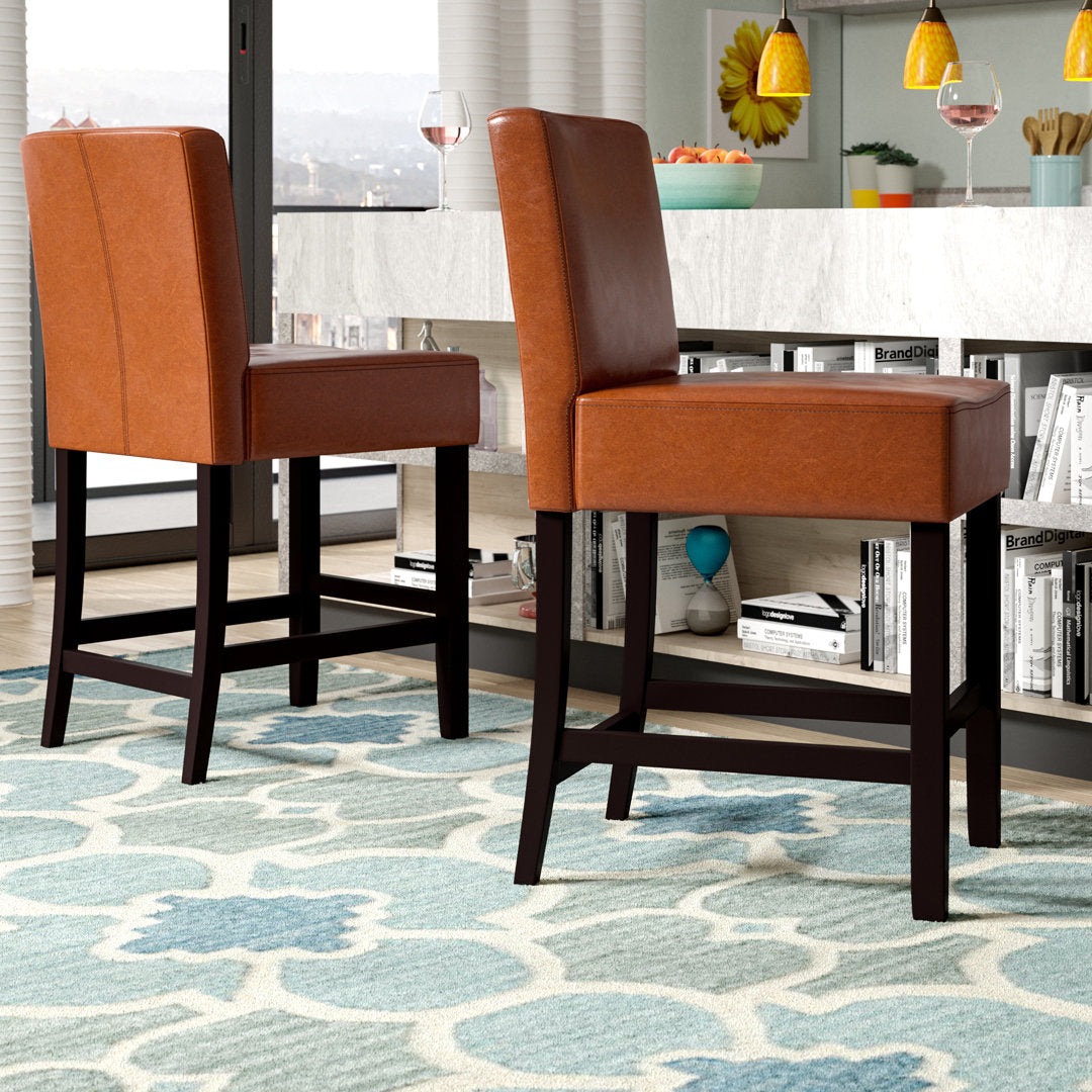 Ingleside Stool (Set of 2) Latitude Run® Seat Color: Hazelnut Seat Height: Counter Stool (26" Seat Height)