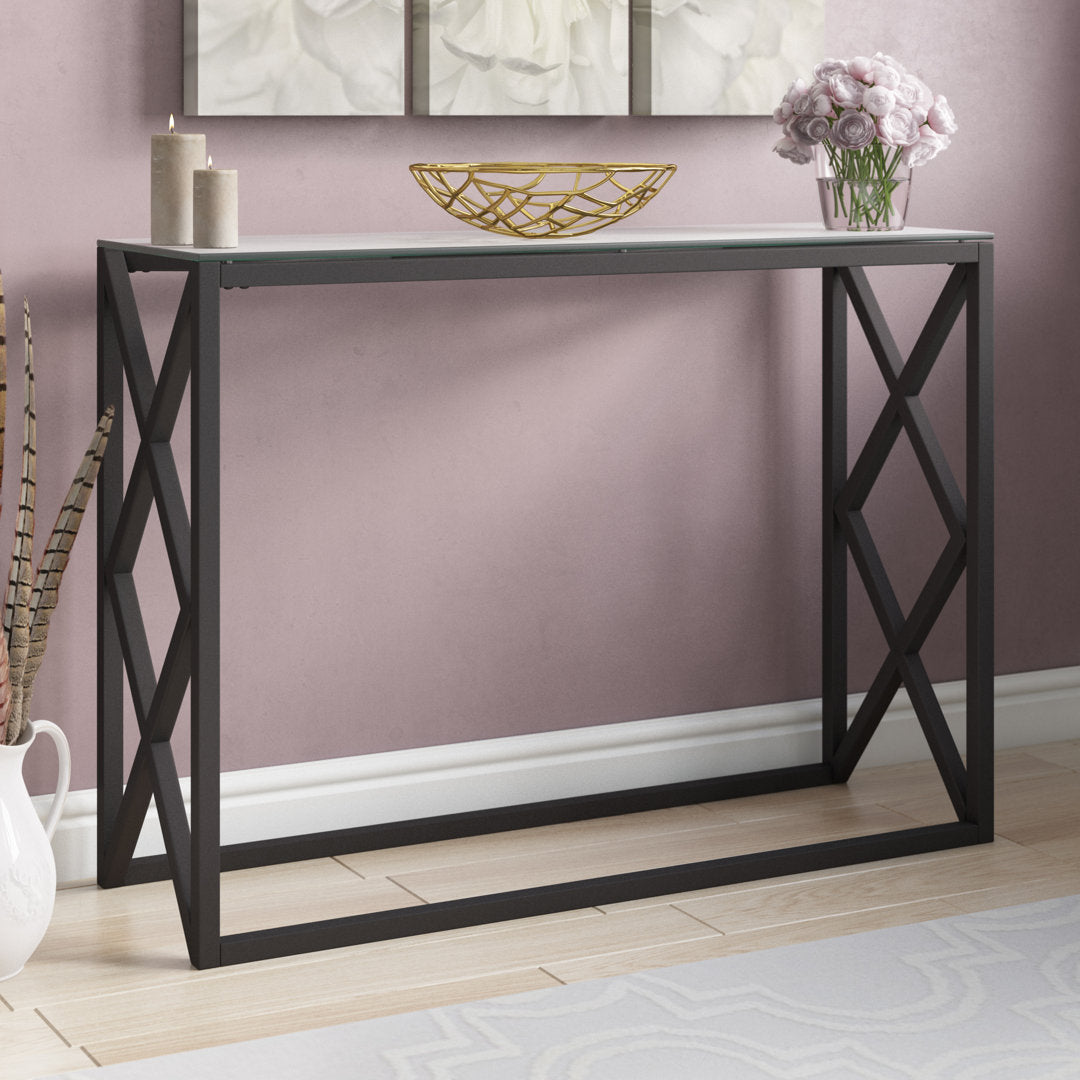 Wynnifred 42" Console Table Ebern Designs Color: Blackened Bronze