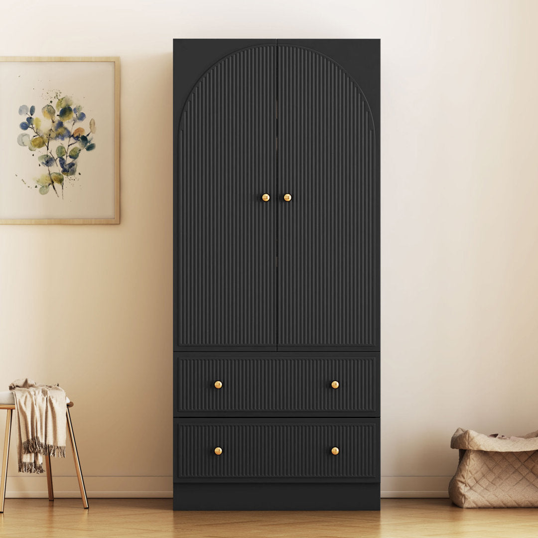 Maartje Armoire Ebern Designs Color: Black