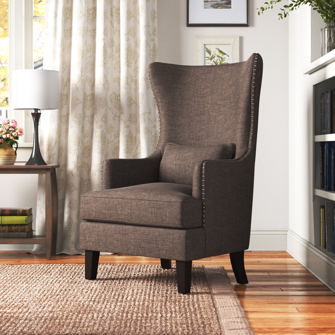 Kemariya 31" Wide Polyester Wingback Chair Red Barrel Studio® Fabric: Chocolate