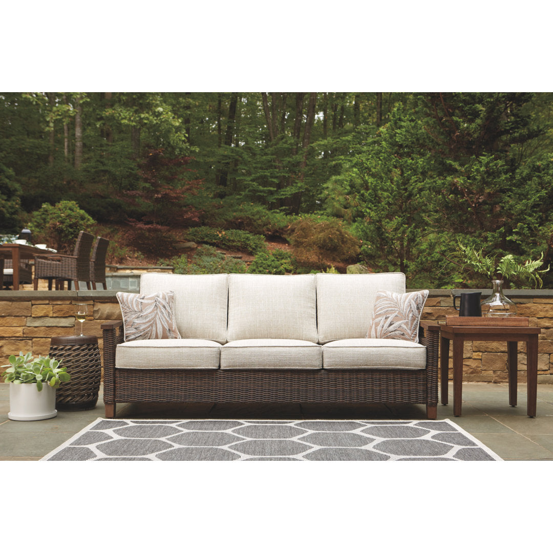 Estill Patio Sofa with Cushions Highland Dunes