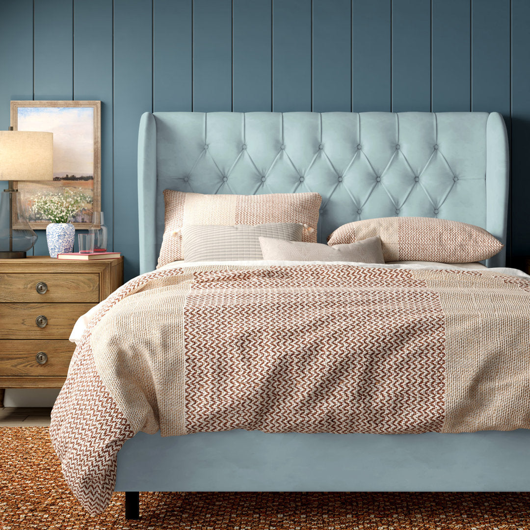 Knaresborough Tufted Upholstered Low Profile Standard Bed Greyleigh™ Size: Full Body Fabric: Classic Pool Performance Velvet