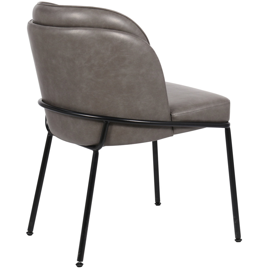 Philpott Faux Leather Dining Chair, Set Of 2 (Set of 2) Trent Austin Design® Upholstery Color: Gray