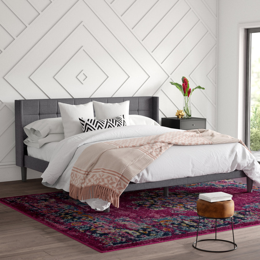 Martinez Upholstered Platform Bed Red Barrel Studio® Size: King