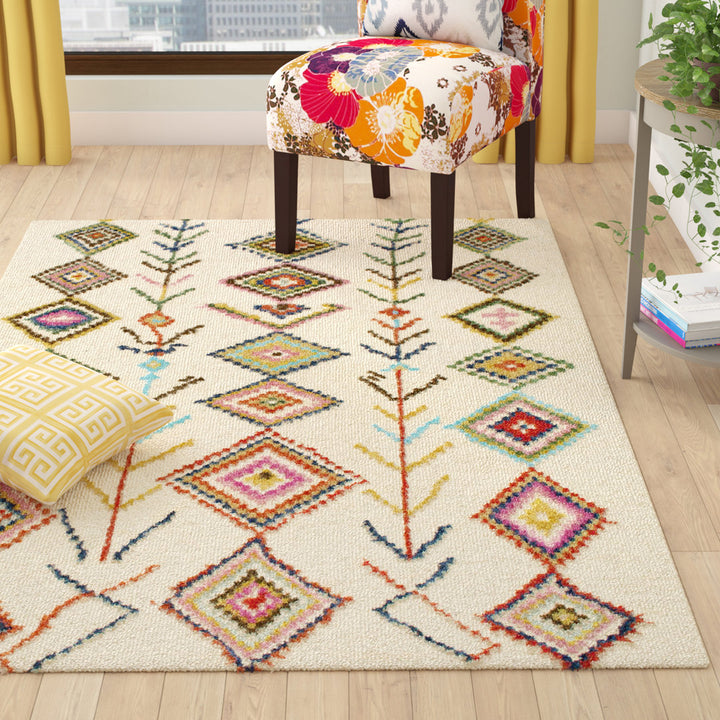 Agostini Handmade Tufted Wool Off-White Rug Mack & Milo™ Rug Size: 5' x 8'