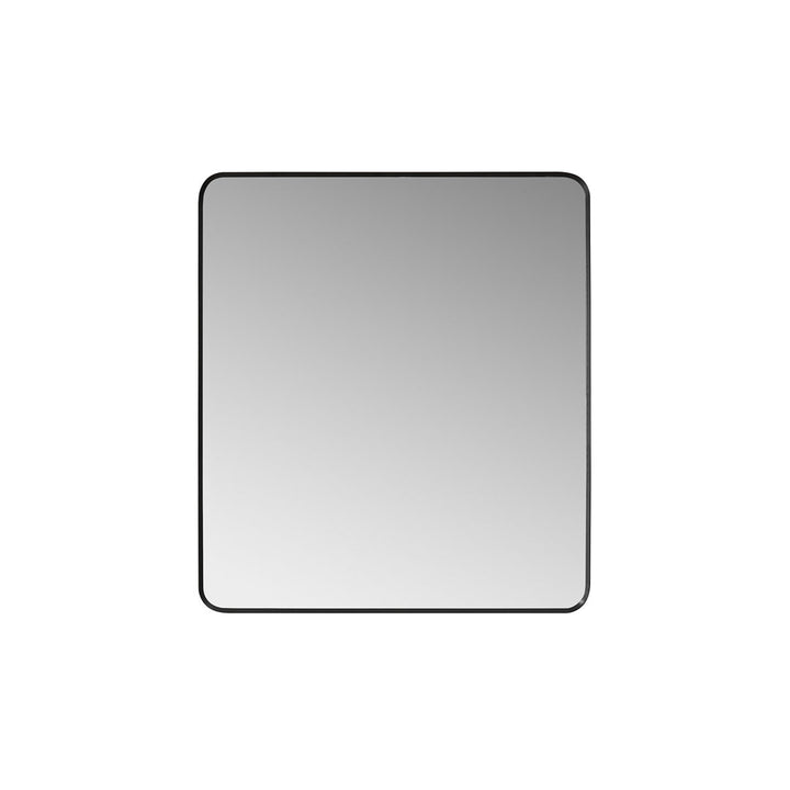 Markhai Modern Accent Mirror Orren Ellis Size: 36'' x 32'' Finish: Brushed Black