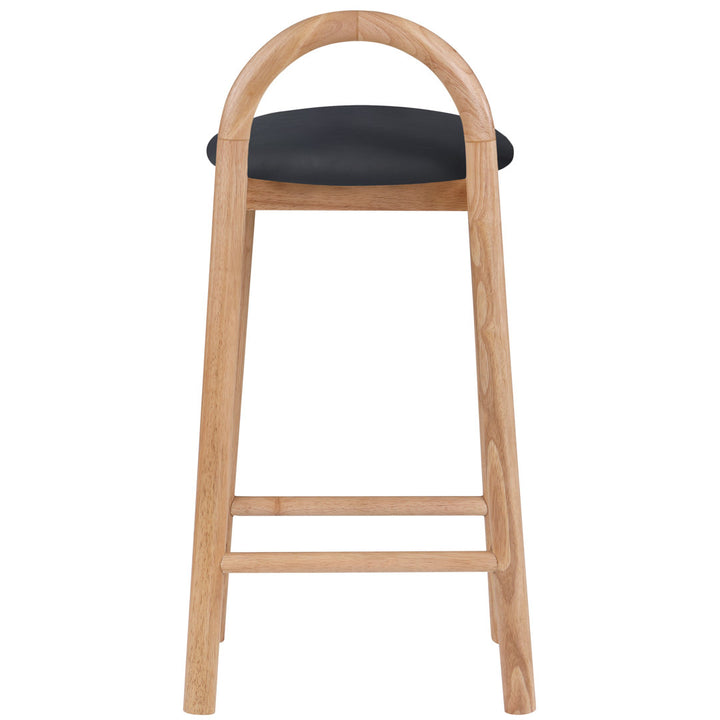 Bartolomea 27" Counter Bar Stool Latitude Run® Seat Color: Black, Frame Color: Natural