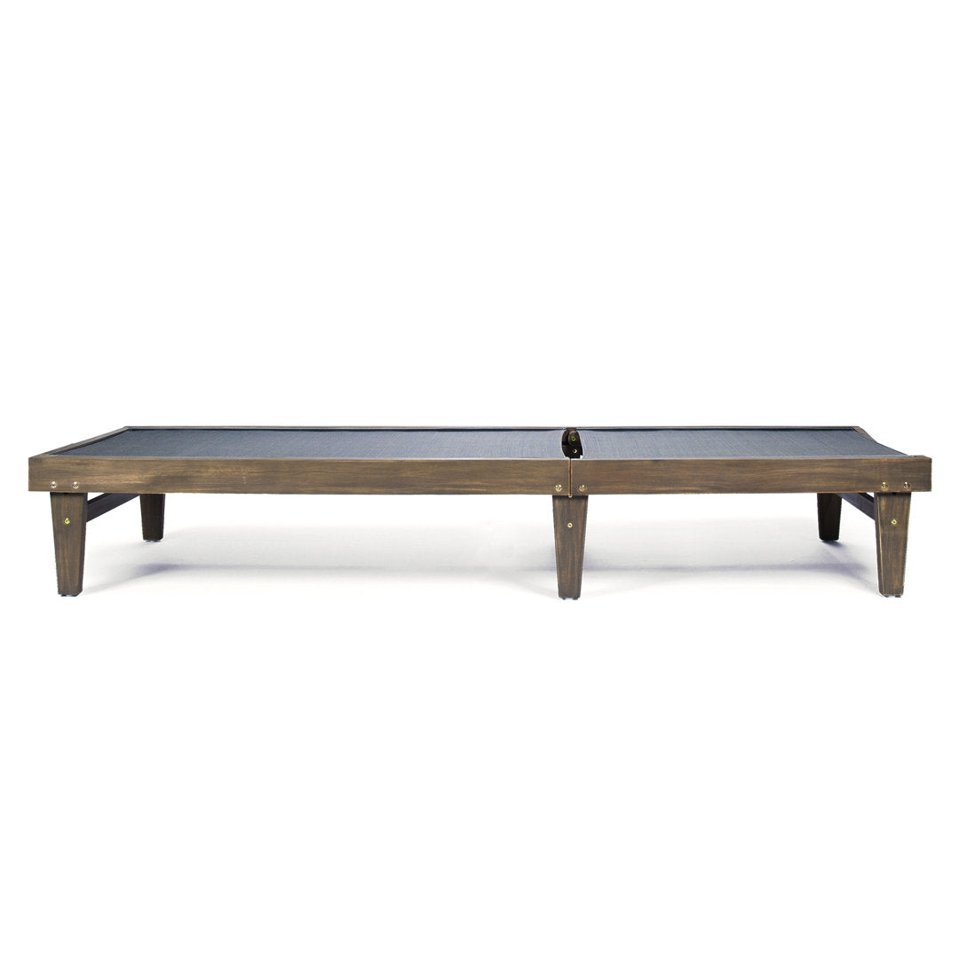 Scheiner 24'' Outdoor Acacia Chaise Lounge (Set of 2) Birch Lane™ Color: Gray