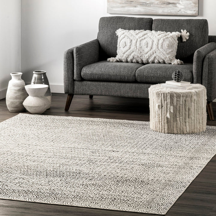 Hart SpinClean Abstract Tribal Machine Washable Area Rug Dakota Fields Rug Size: Rectangle 9'6" x 13'6"