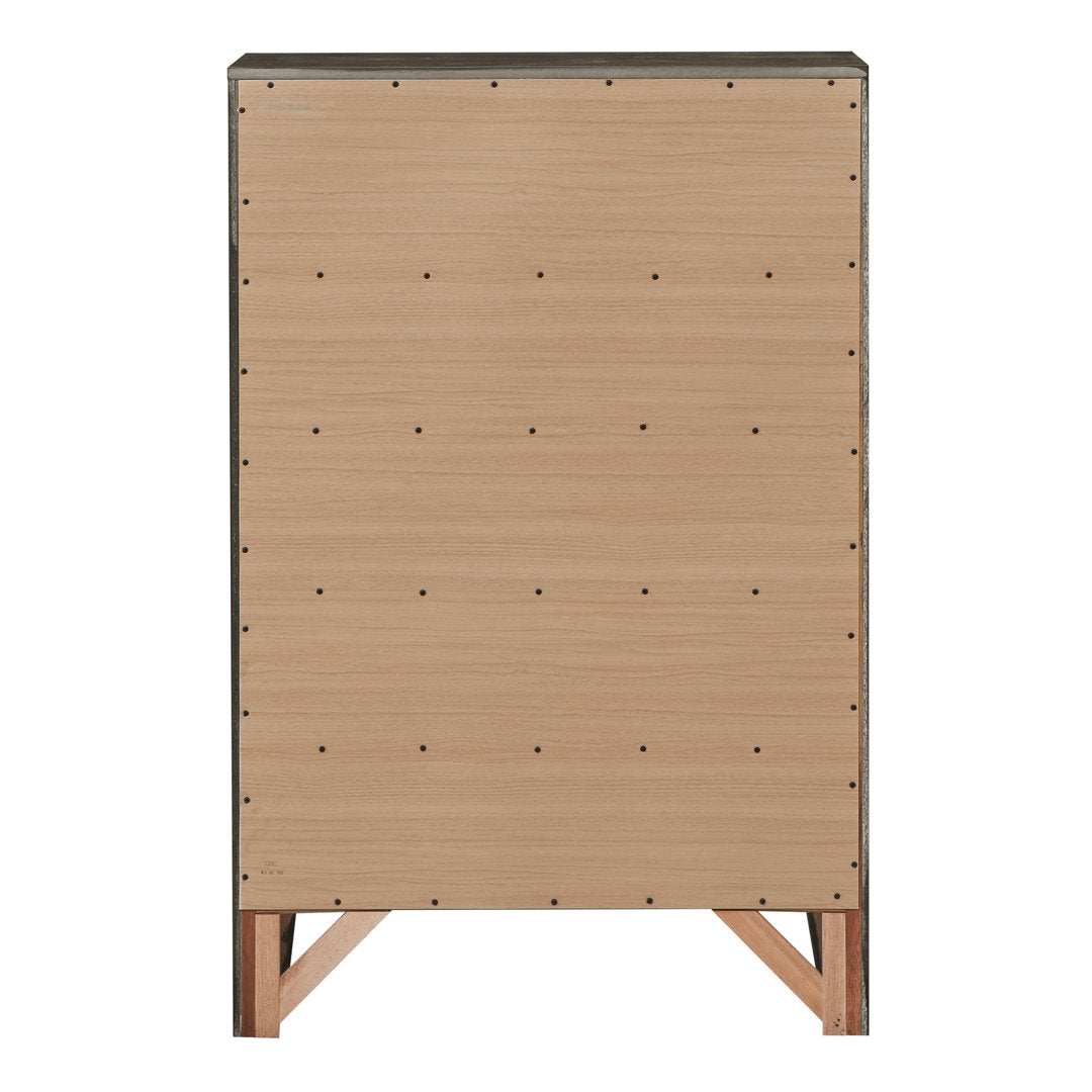 Marilla 5-Drawer Chest Glory Furniture Color: Gray