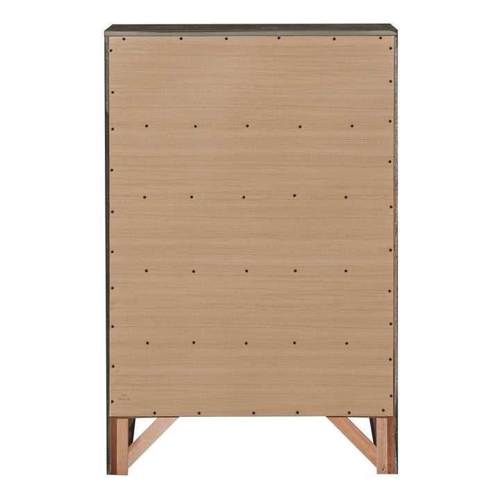 Marilla 5-Drawer Chest Glory Furniture Color: Gray