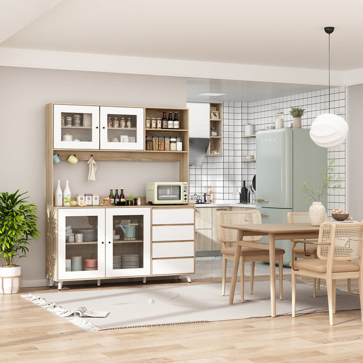 Dorilal 74.8" Kitchen Pantry Tucker Murphy Pet™ Finish: Oak/White