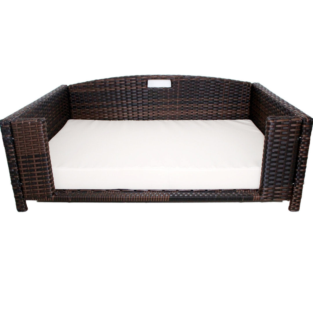Cristobal Rattan Rectangular Dog Sofa Archie & Oscar™ Size: Large (38.5" W x 26.5" D x 15" H)