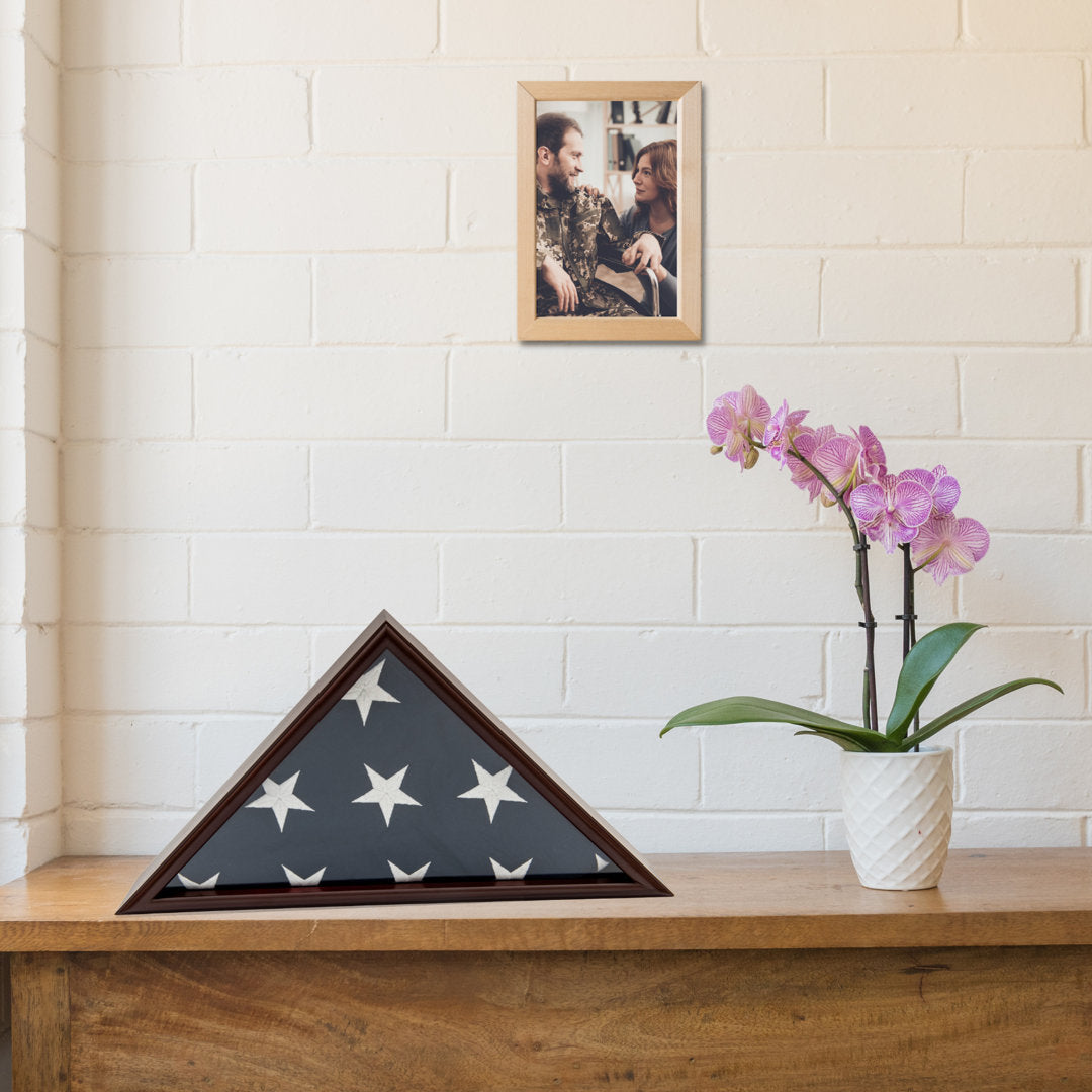 Burial/Funeral/Veteran Flag Elegant Display Case DECOMIL