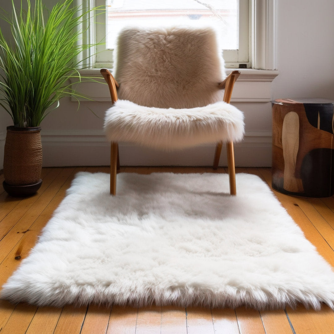 Diller White Faux Sheepskin Fur Machine Washable Shag Fluffy Area Rug Willa Arlo™ Interiors Rug Size: Rectangle 8' x 10'