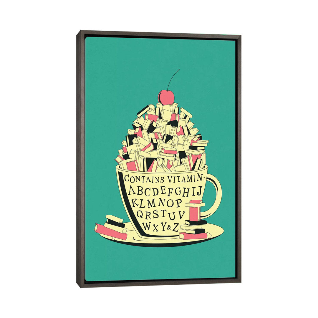 Read II Kids Framed Art East Urban Home Size: 60" H x 40" W x 1.5" D Format: Dark Rustic Gray Framed Canvas