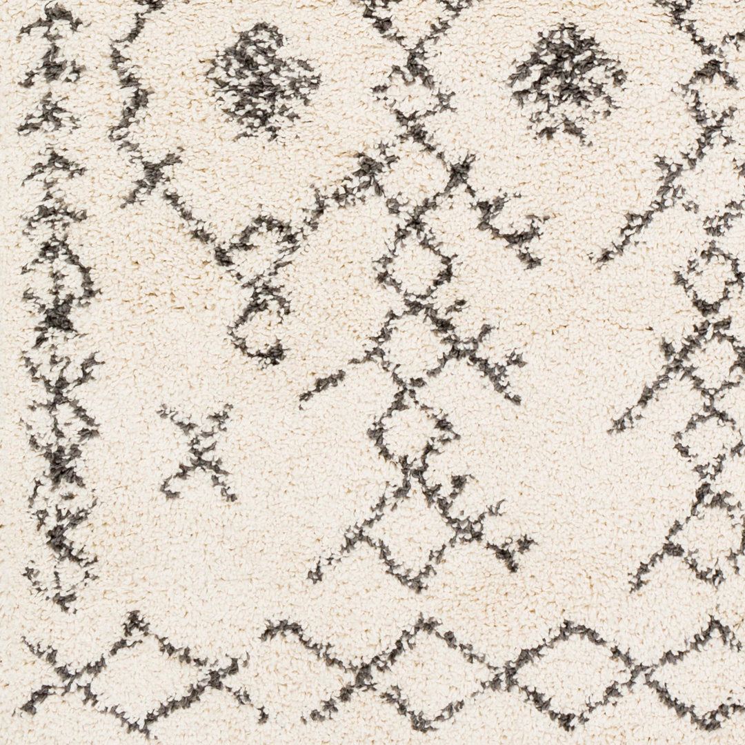 Mossy Moroccan Charcoal/Beige Area Rug AllModern Rug Size: Rectangle 3'1" x 4'11"