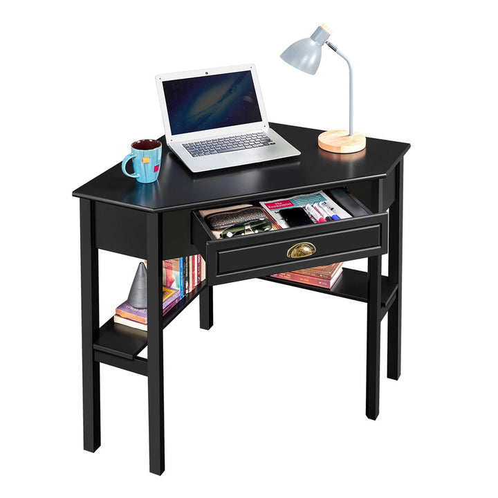 Magoon Corner Desk Longshore Tides Color: Black