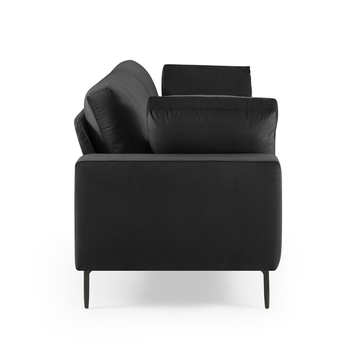 Jeses MINIMORE Modern Style Etta 84.3" Mid-Century Modern Design Sofa Corrigan Studio® Fabric: Black Velvet