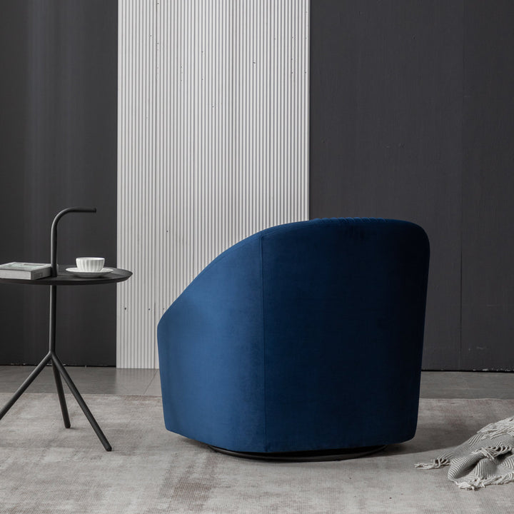 Arrun 28" W Velvet Swivel Barrel Chair (Set of 2) Wade Logan® Fabric: Blue Velvet