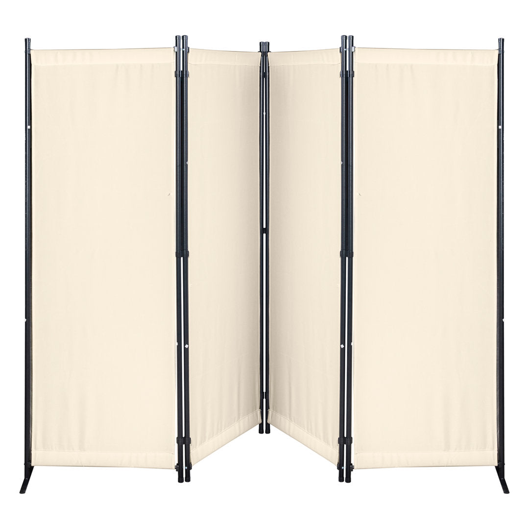 88" W x 67.5" H 4 - Panel Folding Room Divider Wade Logan® Color: White