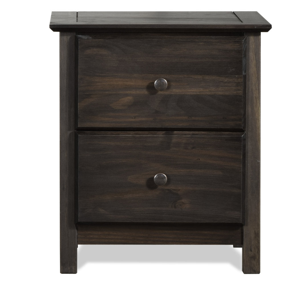 Shaker 2 - Drawer Solid Wood Nightstand Grain Wood Furniture Color: Espresso