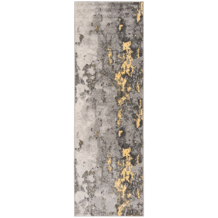 Riebe Abstract Power Loom Polypropylene Area Rug in Gray/Yellow Trent Austin Design® Rug Size: Runner 2'6" x 8'