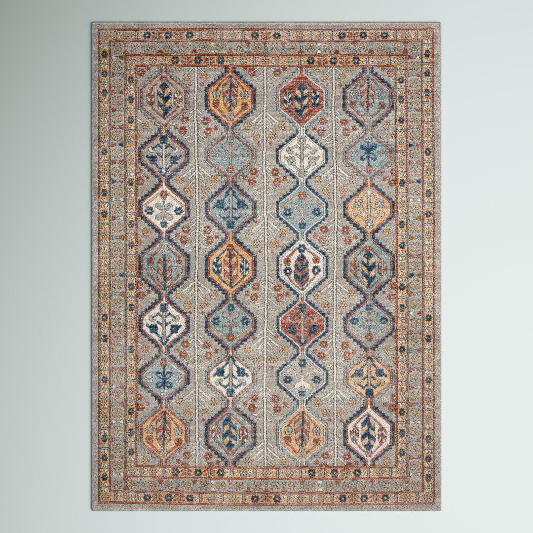 Taylorsville Geometric Brown/Blue/Gray Area Rug Dakota Fields Rug Size: Rectangle 6'7" x 9'6"