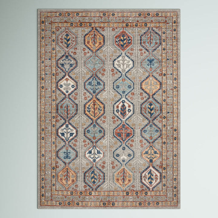 Taylorsville Geometric Brown/Blue/Gray Area Rug Dakota Fields Rug Size: Rectangle 6'7" x 9'6"