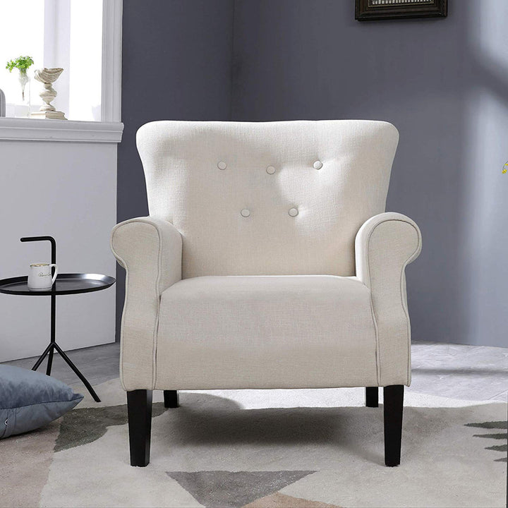 Bournemouth 31.1" Wide Polyester Armchair Red Barrel Studio® Fabric: Beige Polyester Blend