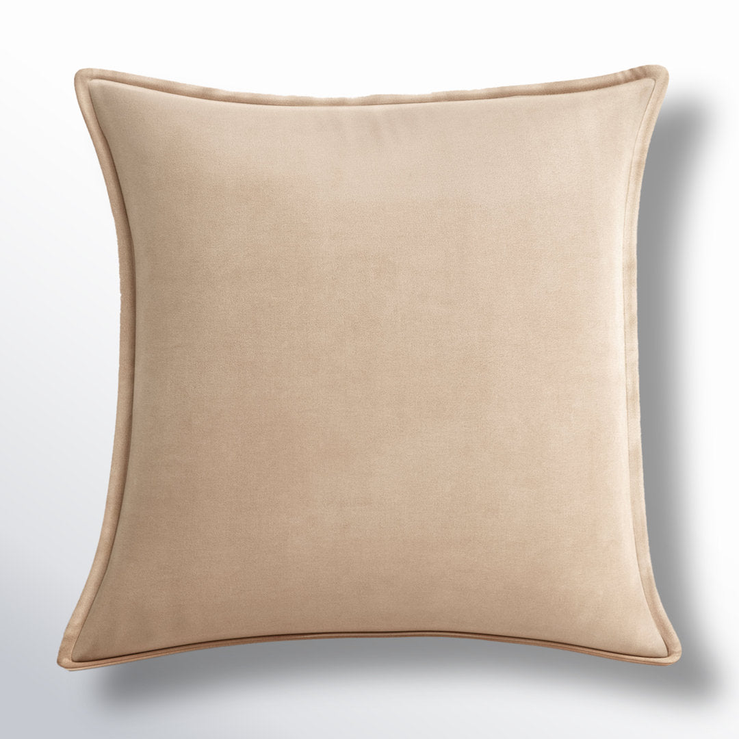 Edgar Square 100% Cotton Pillow RE/FINE™ Color: Taupe Size: 20'' x 20''