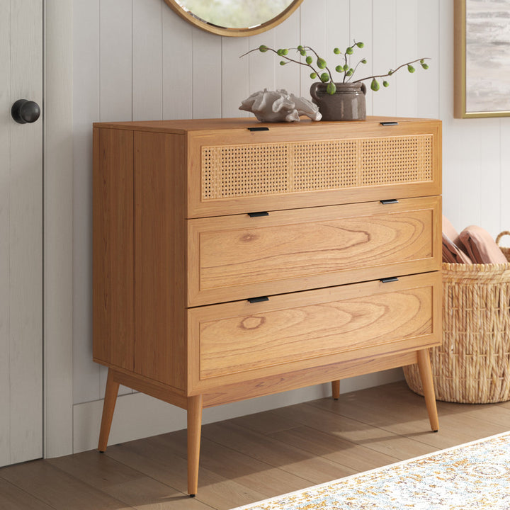Keanu 3 Drawer 36" W Chest Sand & Stable™ Color: Brown