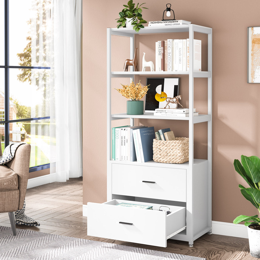 Tashyra 60'' H x 23.6'' W Steel Standard Bookcase Ebern Designs