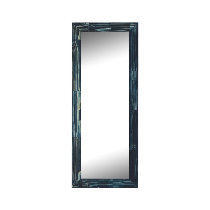 Aydrien Farmhouse / Country Distressed Mirror Millwood Pines Size: 62" x 26" Finish: Blue