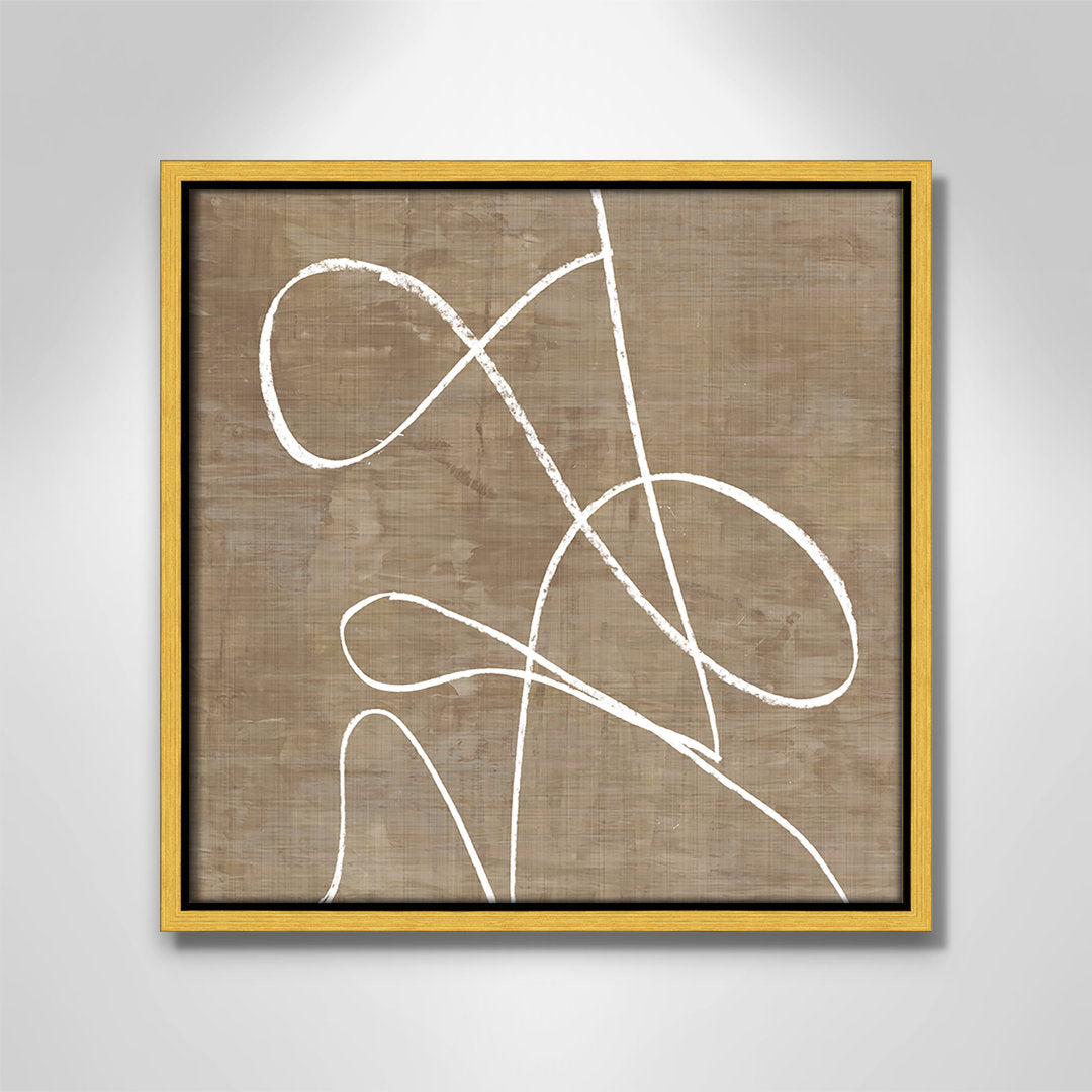 Swooping Lines - Floater Frame Painting on Canvas Joss & Main Size: 13.5" H x 13.5" W x 2" D Format: Gold