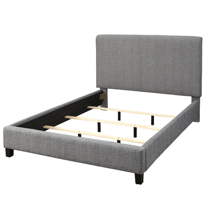 Magaw Queen Upholstered Low Profile Standard Bed Three Posts™ Color: Gray
