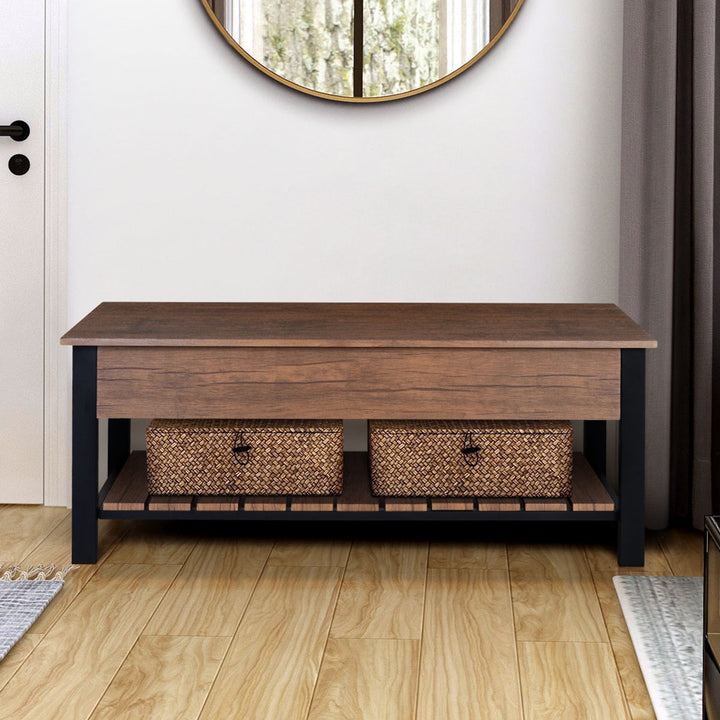 Hollen Storage Bench Three Posts™ Color: Walnut