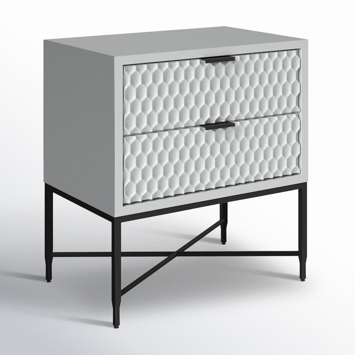 Capra 2 - Drawer Nightstand AllModern Color: Sky Gray