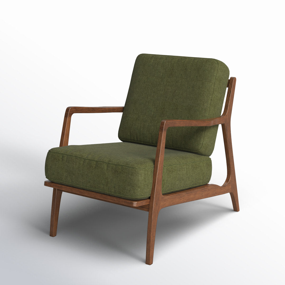 Gabe Fabric Upholstered Lounge Armchair Joss & Main Upholstery Color: Distressed Green Velvet