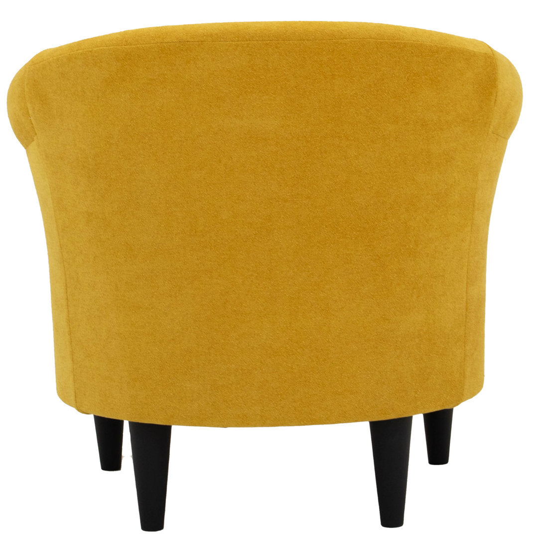 Adea Polyester Barrel Chair Lark Manor™ Fabric: Chloe Marigold