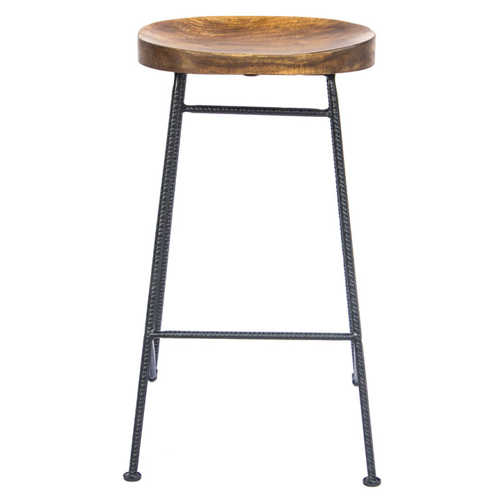 Travon Solid Wood 28" Bar Stool Union Rustic