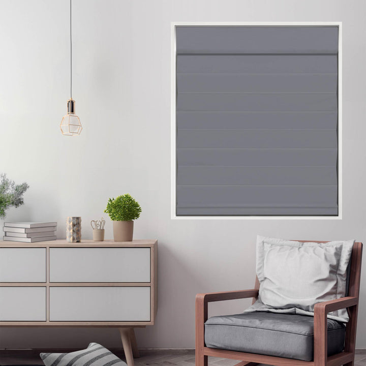 Cordless Blackout 100% Cotton Roman Shade with Cellular Shade Backing Symple Stuff Size: 43"W x 72"L Finish: Gray