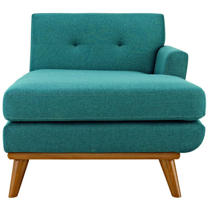 Modway Engage Chaise Modway Upholstery Color: Teal Plainweave Orientation: Right Hand Facing