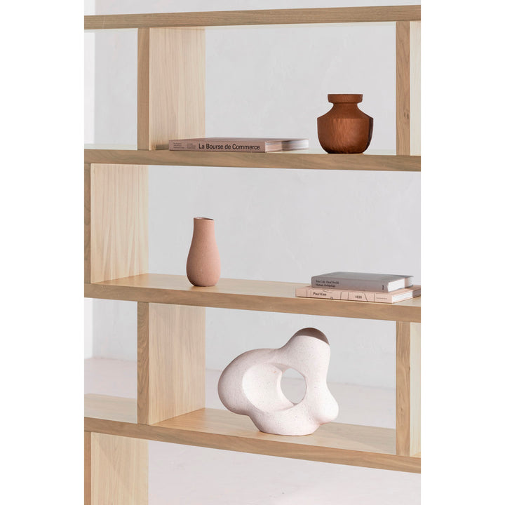 Annora 63" H x 63" W Geometric Bookcase AllModern Color: Natural
